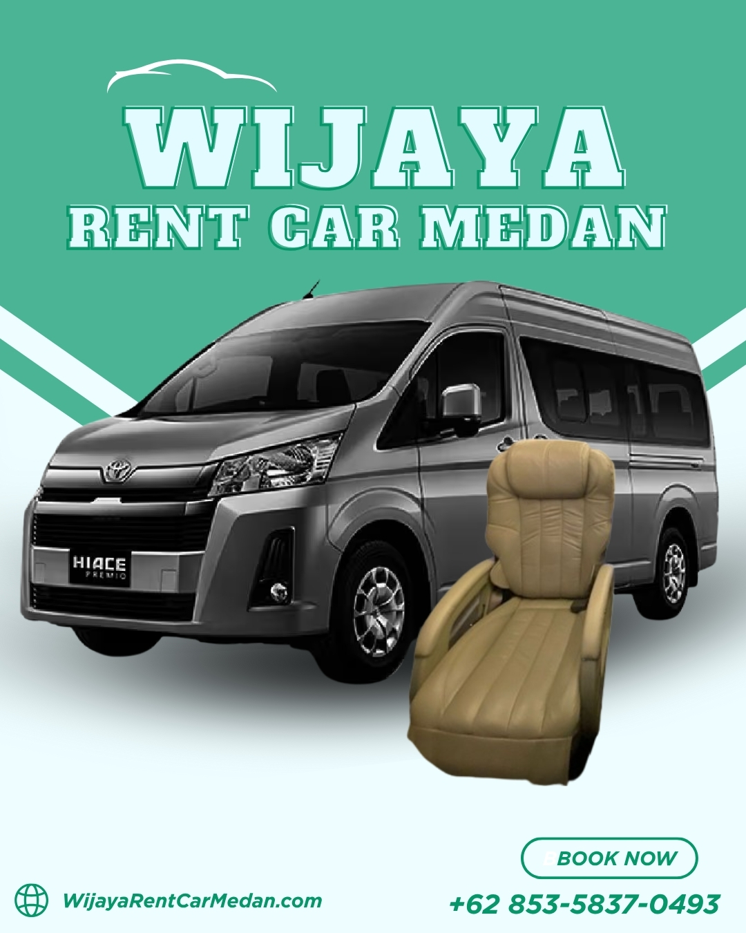 Sewa Toyota Hiace Premio Luxury Bandara Kualanamu - Shuttle Group 15-Seater Medan
